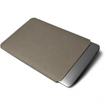 Lucrin - Fodero di custodia per MacBook Air 11 inch - Vacchetta ruvida - Grigio marrone chiaro