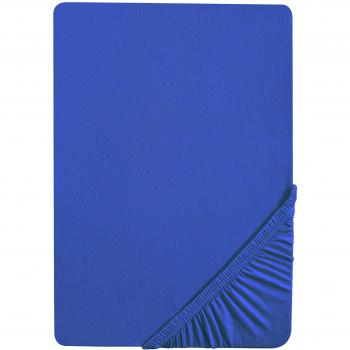 Biberna 77866/287/388 - Sábana bajera ajustable elástica, jersey 97% algodón y 3% elastano, ultrasuave e extensible, para una cama de 120 x 200 cm, hasta 130 x 220 cm, ideal para las camas de agua, color azul rey