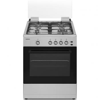 Infiniton CC61EHX Cocina de Gas con Horno, 55L, 4 Fuegos, Clase Energética A, Acero Inoxidable, Ancho 59.8 cm