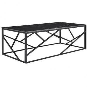 Mesa de Centro de Cerámica y Metal - Efecto Mármol Negro - MELRONE de Pascal Morabito