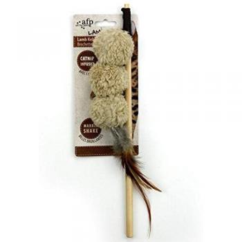 All For Paws gato Angel con 3 pelotas de piel y plumas