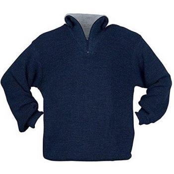 Pullover Marino Talla M 100% Acrílico con Cuello de Cremallera Scheibler