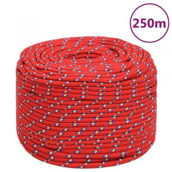 Cuerda de barco polipropileno roja 6 mm 250 m