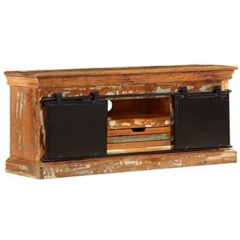 vidaXL Mueble para la TV Madera Maciza Reciclada Mobiliario Hogar Multimedia Centros de Entretenimiento