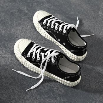 Las Mujeres Una Baja Retro Top Encaje Lienzo Libre Circulación Skates Zapatos Deportivos,37,Negro.