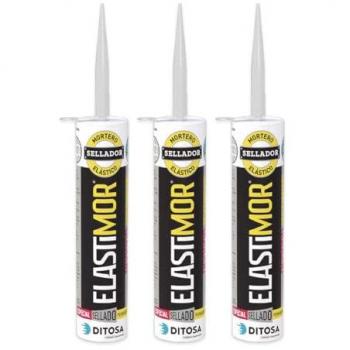 Mortero Sellador ELASTIMOR Cemento Express Impermeable 310 ml x3 para Llagueados y Reparaciones