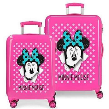 Disney Minnie Sunny Day Juego de maletas Rosa 55/68 cms Rígida ABS Cierre combinación 104L 4 Ruedas dobles Equipaje de Mano