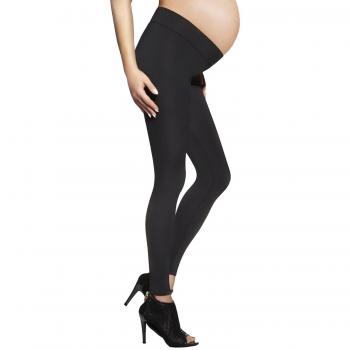 BAS BLEU Suzy Leggings Cómodos para Mujeres Embarazadas por Debajo del Vientre - Hechos En La UE, Negro,2