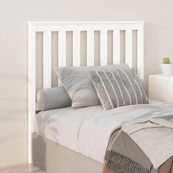 Cabecero de cama de madera maciza de pino blanco 106x6x101 cm