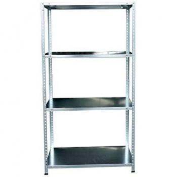 Estantería Metálica de 4 Balas con Capacidad de 45 kg por Balda, Dimensiones: 147 cm x 75 cm x 30 cm