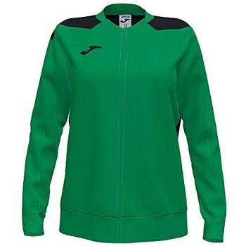 Chaqueta de fútbol Joma Championship VI mujer verde negro sin capucha con cremallera