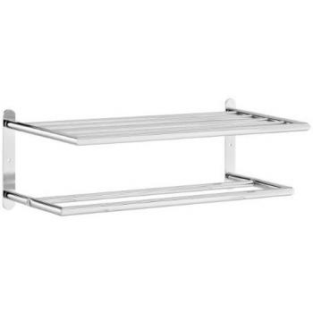 Zeller 18422 Toallero de Pared, Metal, Plateado, 51x24x18 cm