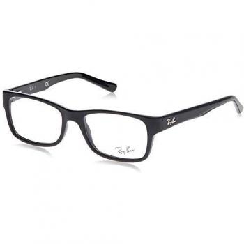Ray-Ban RX5268 Unisex Rectangle Acetate Glasses 50mm/17mm/135mm Black