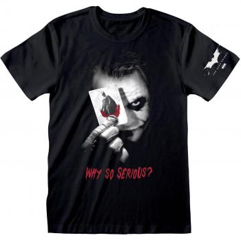 Camiseta unisex negra Batman - The Dark Knight - Why So Serious? talla EX XL