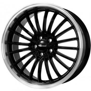 Llanta de Aluminio Brock B24 GP 8.5Jx19 Negro Brillante Pulido 5x115 ET40