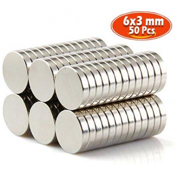 Mini Imanes Neodimio Tierra Rara N45 Fuerza 0.9 kg 6 x 3 mm Modelos Artesanales DIY personalizado Multiuso para puerta de la nevera Pizarra Mapa Magnético Pantalla Magnética Puerta tableros de anuncios Refrigeradores