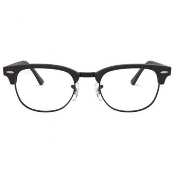 Ray-Ban Clubmaster Gafas Graduadas RX 5154 2077 - Montura de acetato, estilo retro, lentes ópticos graduados, color de montura negro y dorado, forma rectangular