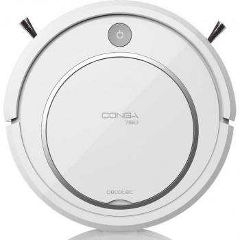 Cecotec Conga Serie 750 Robot Aspirador 4 en 1, Barre, Aspira, Friega y Pasa la Mopa, Batería de Litio, Autonomía de 90 Minutos,