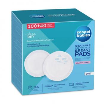 Discos absorbentes de lactancia desechables Canpol Babies 140 unidades