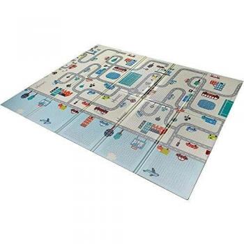 Babify Alfombra de Juegos para bebés espesor 1 cm, plegable, antideslizante, extragrande, reversible, impermeable, portátil, de doble cara, para niños pequeños y bebés