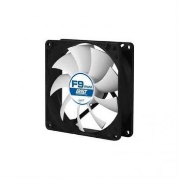 ARCTIC F9 PWM PST - 92 mm Ventilador de Caja con Control PWM Sharing Technology, Motor Silencioso, Computadora, 1800 RPM - Negro/Blanco