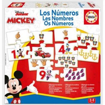 Educa - Aprendo Los Números con Mickey and Friends, Juego Educativo de Encaje, Reconocimiento de Números del 1 al 10, Para Niños a Partir de 3 Años (
