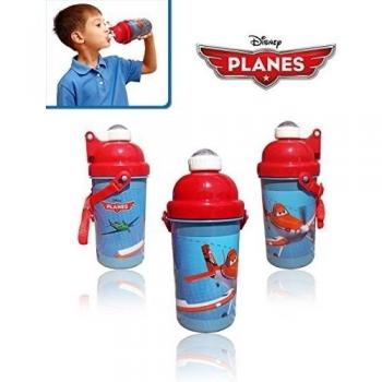 Cantimplora / Botella de agua con motivo de PLANES - AVIONES 500ml con cómoda correa de transporte DISNEY 552-51210 - mws1726