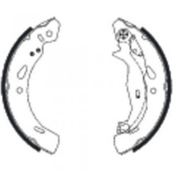 Juego de zapatas de freno HELLA 8DB 355 000-291 para FORD Fiesta 6 y KA+ con levante de freno a mano