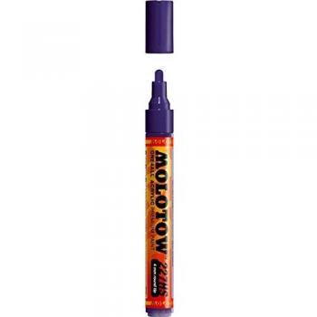 Marcador Permanente Molotow One4All 227 HS Recargable Punta 4 mm Violeta Oscuro