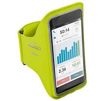 Trust Urban Bracus - Brazalete Impermeable con Velcro para Correr para Apple iPhone 6, Verde Lima