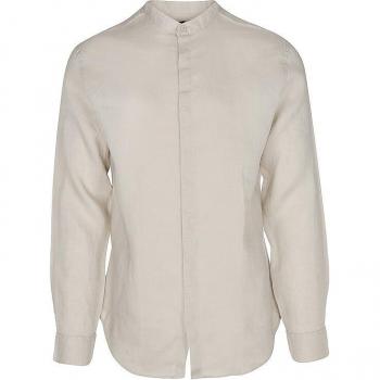 Armani Exchange Regular Fit Beige Linen Shirt for Men, Size L