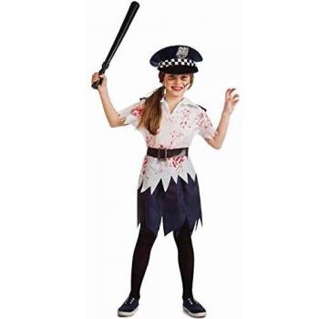 Disfraz Policia Zombi Nia Talla 7-9 aos Tamao Infantil