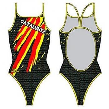 Turbo Traje De Baño Catalonia Negro 2XL Mujer