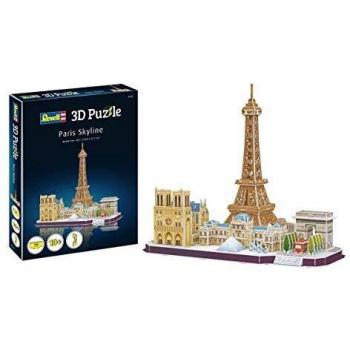 Revell- Horizonte de Paris, Ancho 38,1cm 3D Puzzle, Multicolor