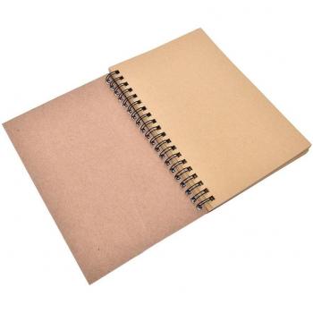 Cuaderno de Bocetos en Blanco Diray de 50 Hojas para Graffiti y Pintura - Notebook Espiral Kraft para Oficina y Suministros Escolares