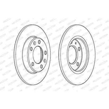 Disco de Freno Trasero Macizo FERODO DDF2406C para Peugeot 308 SW (2 Piezas)