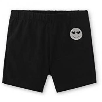 Bermudas de niña en negro con emoji