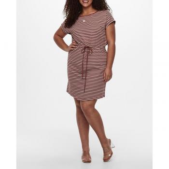 Vestido Corto de Rayas Elástico Only Carmakoma