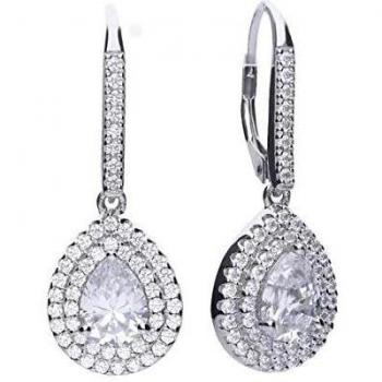 Pendientes Pera DIAMONFIRE 6220611082 mujer circonitas