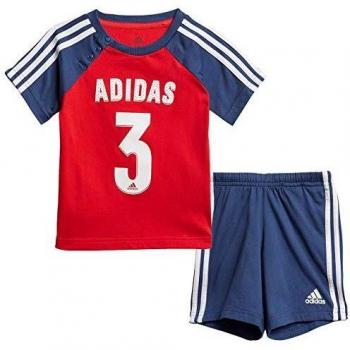 adidas I Sport Sum Set Chándal, Unisex bebé, Top:Vivid Red/Tech Indigo/White Bottom:Tech Indigo s20/White, 3-6M