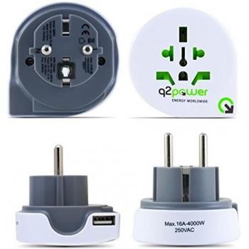 Power Travel Adaptor World to EU USB
