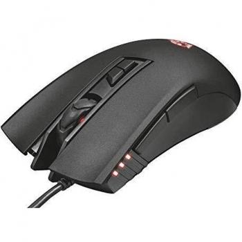 Trust GXT 121 Zeebo - Ratón ergonómico Gaming con iluminación LED Regulable, Negro