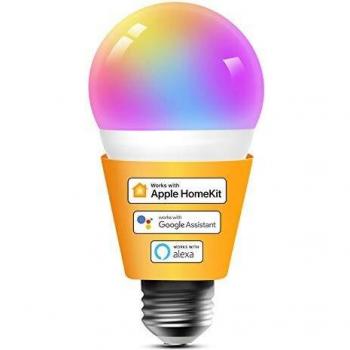 Refoss Bombilla LED Inteligente WiFi - Multicolor Regulable, Mando a distancia, 9W E27, 2700-6500 K, Compatible con Apple HomeKit, Alexa Echo y Google Home.