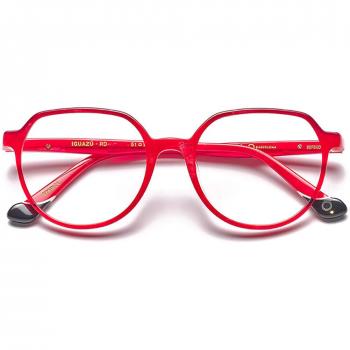 Etnia Barcelona Iguazu RD Armazones para Mujer Rojas, 51 Lentes Recetadas Para Mujer Rojos, Gafas Recetadas para Mujer Rojas