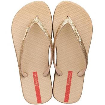 Chanclas de mujer Ipanema Maxi Glow Beige con brillo extra