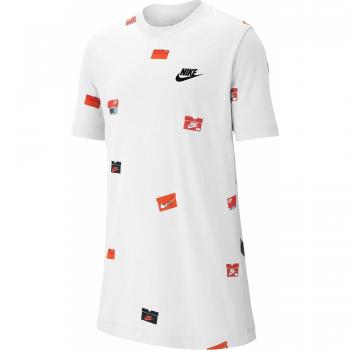 Nike B NSW tee Shoebox AOP Camiseta, Niños, White, XS