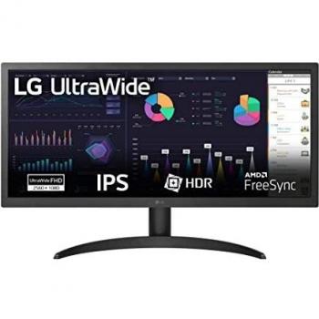 LG 26WQ500-B - Monitor UltraWide Ultrapanorámico 26 pulgadas, 21:9, Panel IPS: 2560x1080, 1ms MBR, 300cd/m²