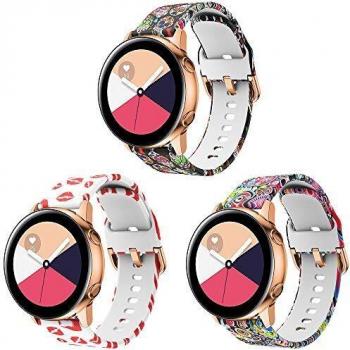 Supore Correa Galaxy Watch Active 40mm, Correas de Silicona de 20 mm con Liberación Rápida para Active 2 / Gear S2 Classic/Gear Sport/Huawei Watch 2 / Vivoactive 3