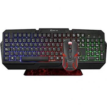 Combo Gaming 3 en 1 Xtrike Me CMX-301: Teclado Español, Ratón USB 1200 DPI y Alfombrilla