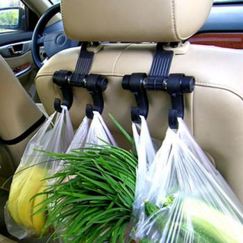 Universal Fit Car Seat Hook Organizador de doble suspensión para colgar alimentos, bolsos, ropa, monederos, suministros